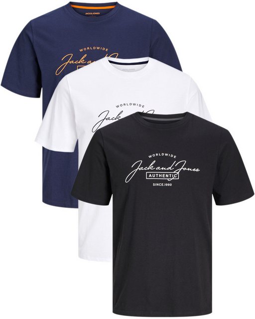 Jack & Jones Print-Shirt (Spar Set, 3er-Pack) Shirts mit Printaufdruck aus günstig online kaufen