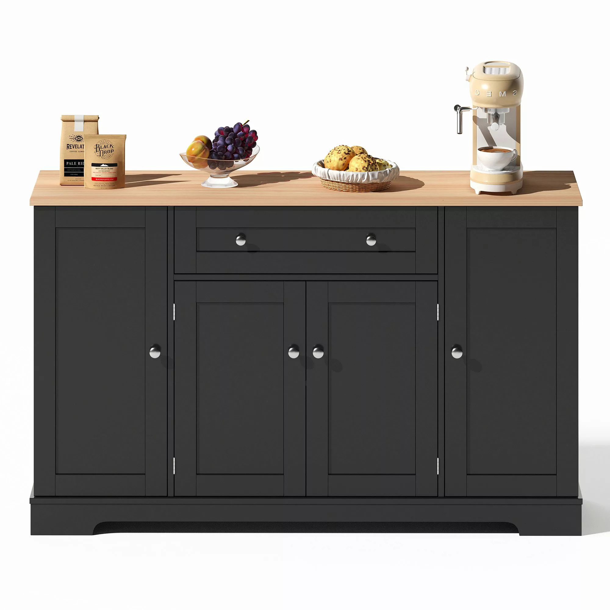 MODFU Sideboard Küchenbuffet,Kommode, mit verstellbaren Einlegeböden günstig online kaufen