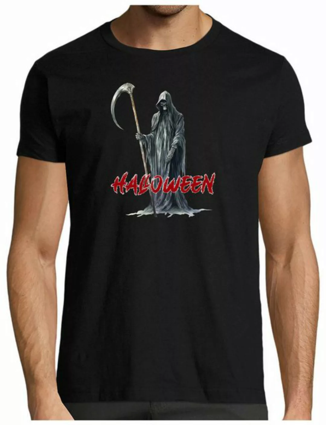 MyDesign24 T-Shirt Herren Halloween Shirt Sensenmann Grim Reaper Halloween günstig online kaufen