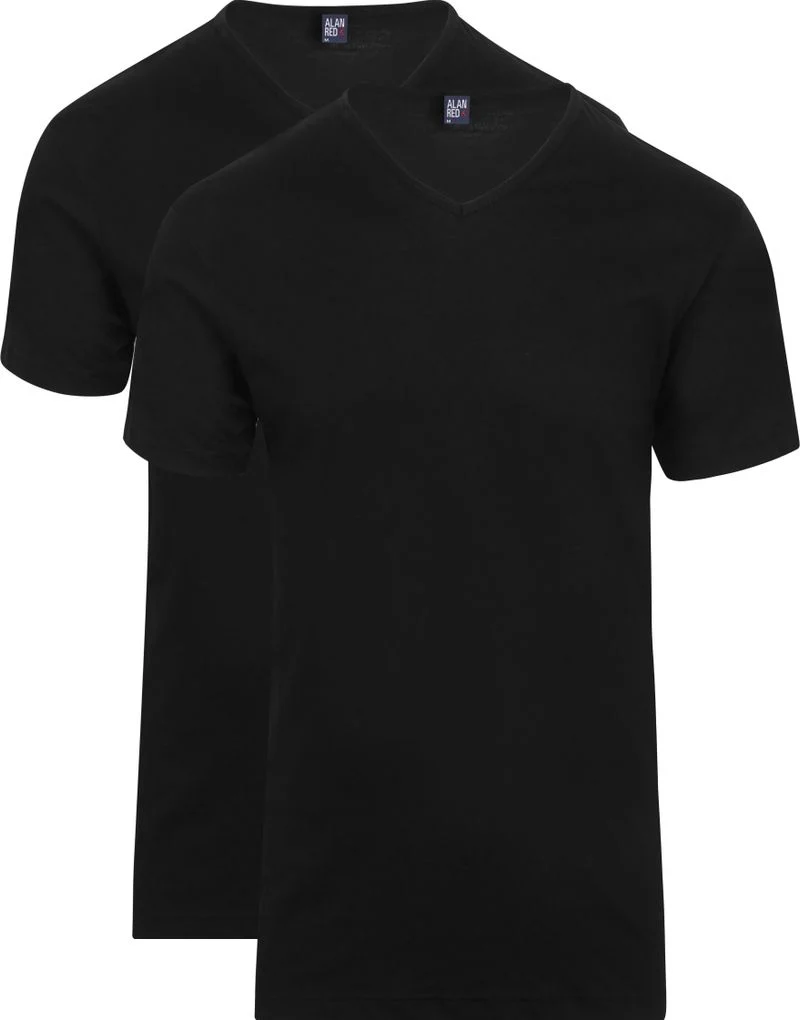 Alan Red T-Shirt V-Hals Vermont Zwart (2pack) - Größe S günstig online kaufen