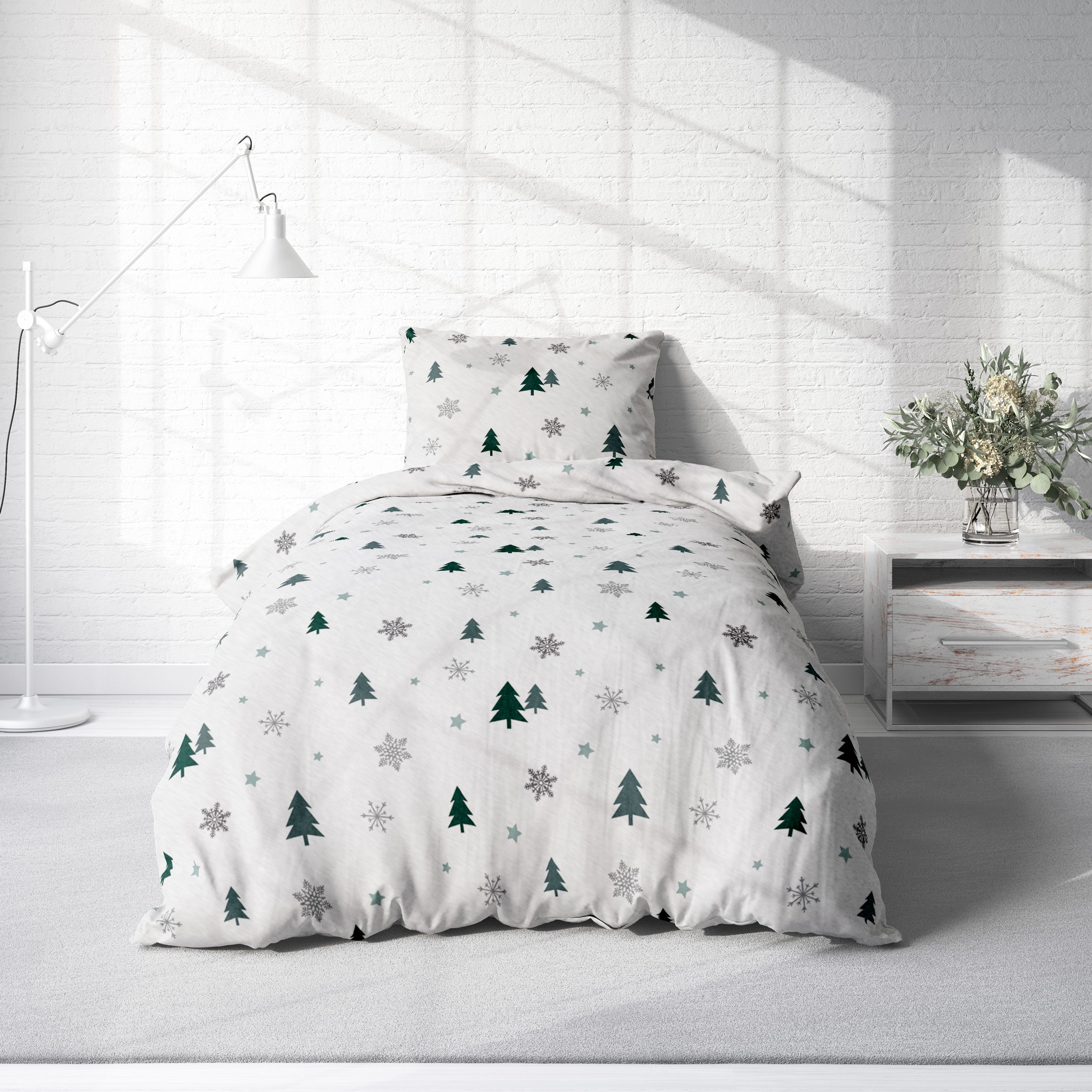 One Home Bettwäsche Tannenbaum, Fleece, 4 günstig online kaufen