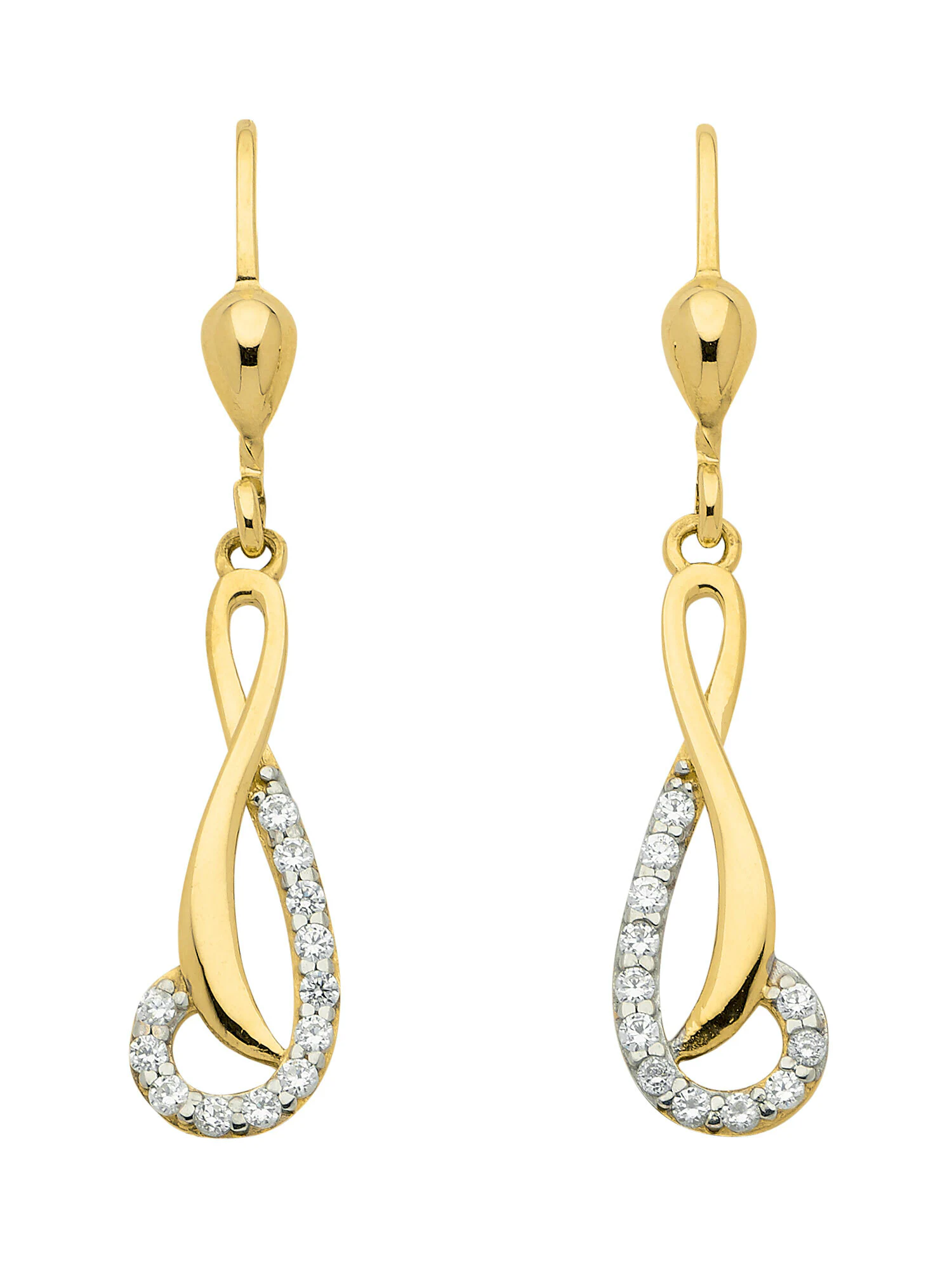 Adelia´s Paar Ohrhänger 333 Gold Ohrringe / Ohrhänger mit Zirkonia günstig online kaufen