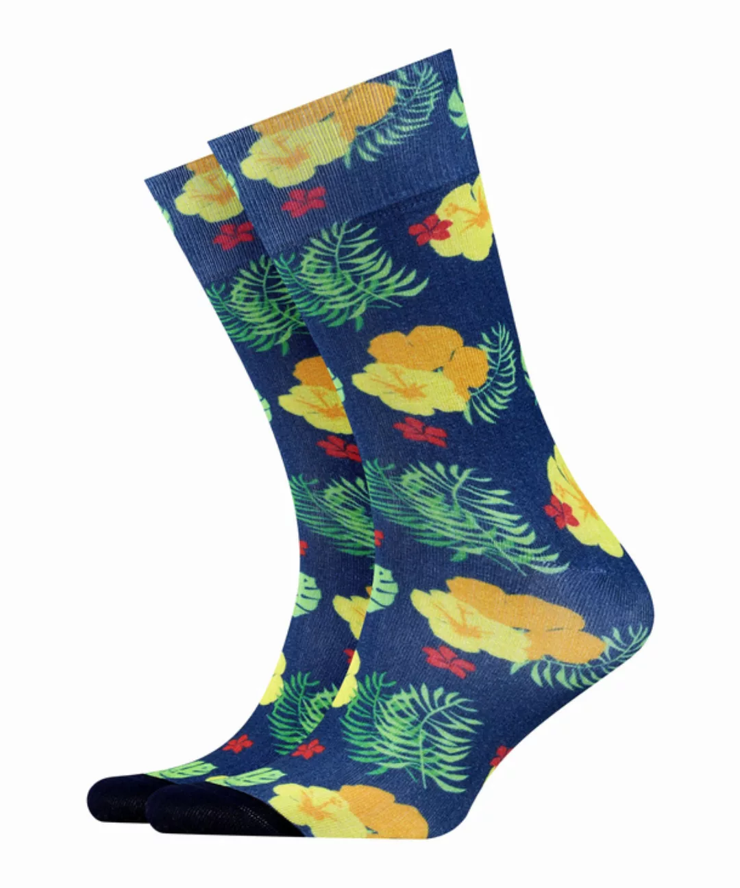 Burlington Hawaii Print Herren Socken, 40-46, Blau, Blumen, Baumwolle, 2188 günstig online kaufen