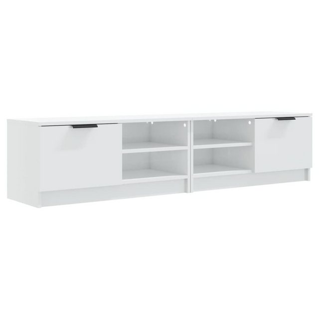 furnicato TV-Schrank TV-Schränke 2 Stk. Hochglanz-Weiß 80x35x36,5 cm Holzwe günstig online kaufen