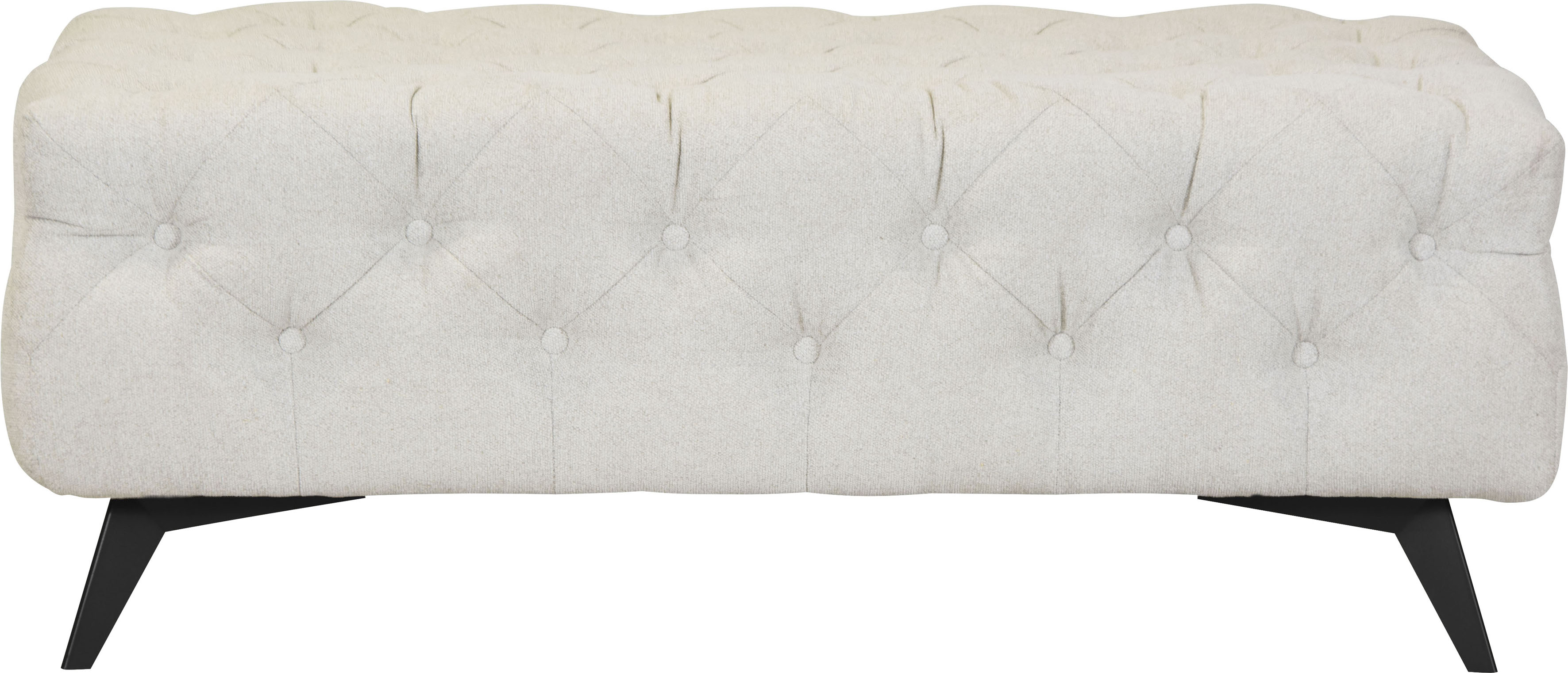 Leonique Polsterhocker "Amaury", Chesterfield-Optik, Breite 120cm, Fußfarbe günstig online kaufen