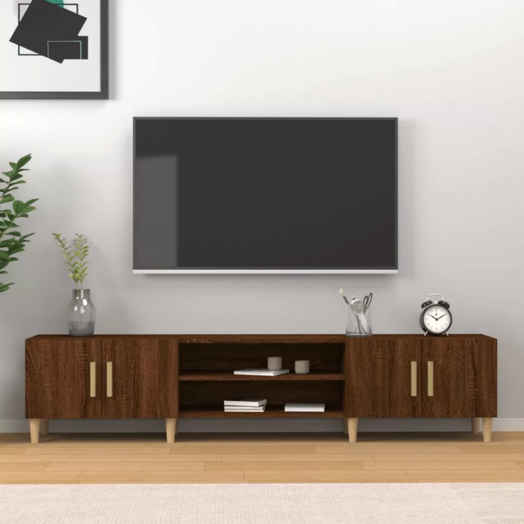 Vidaxl Tv-schrank Braun Eichen-optik 180x31,5x40 Cm Holzwerkstoff günstig online kaufen