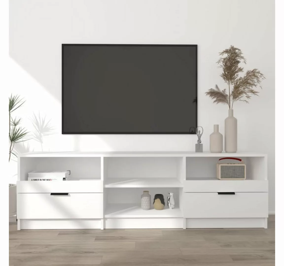 furnicato TV-Schrank Weiß 150x33,5x45 cm Holzwerkstoff günstig online kaufen