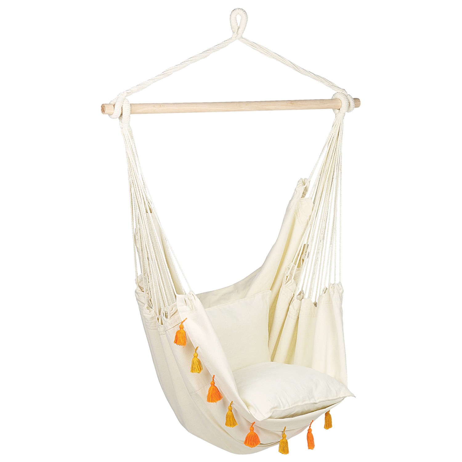 Beliani Hängesessel Beige Orange 55x96x125 günstig online kaufen