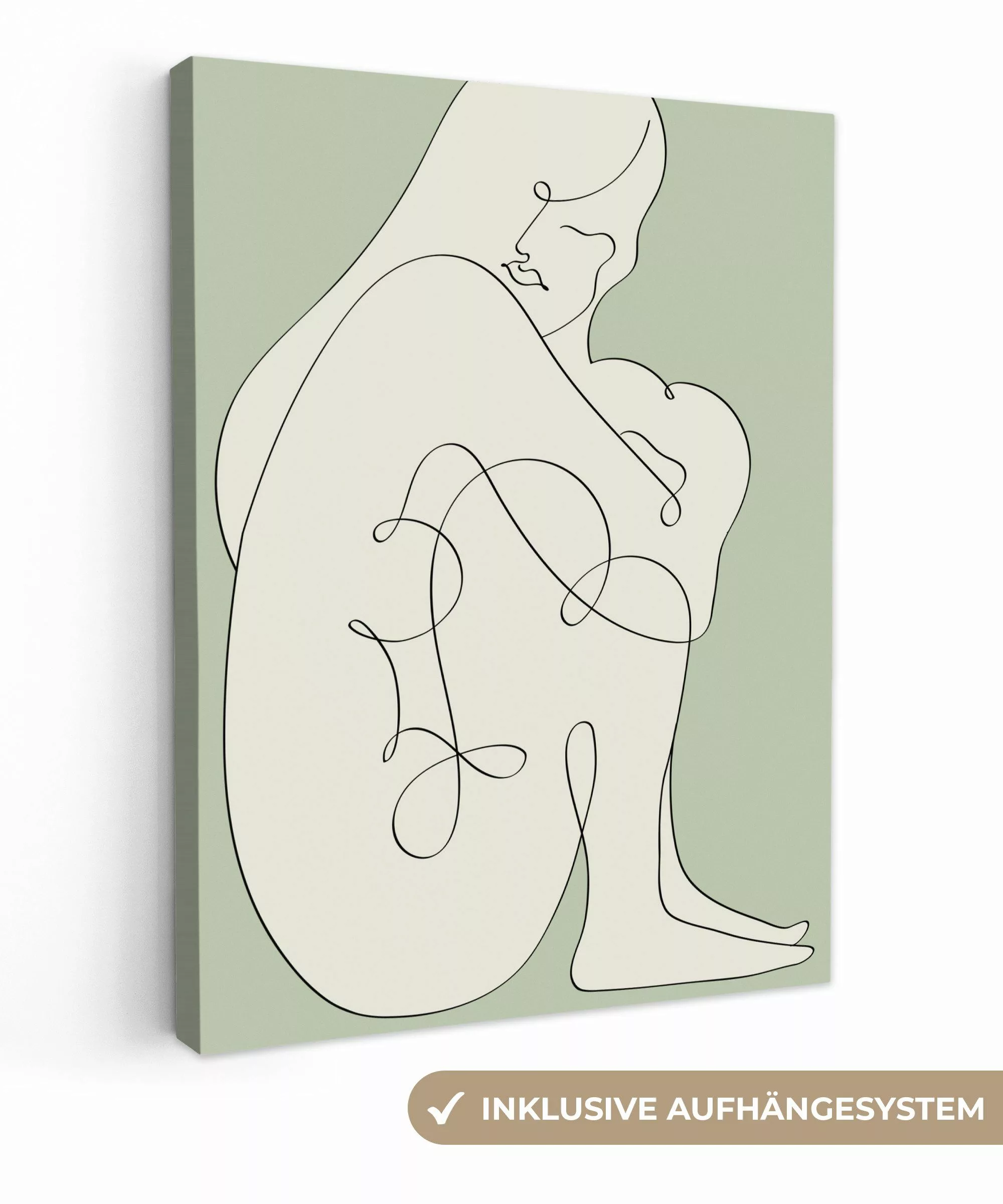 OneMillionCanvasses® Leinwandbild Frau - Linienkunst - günstig online kaufen