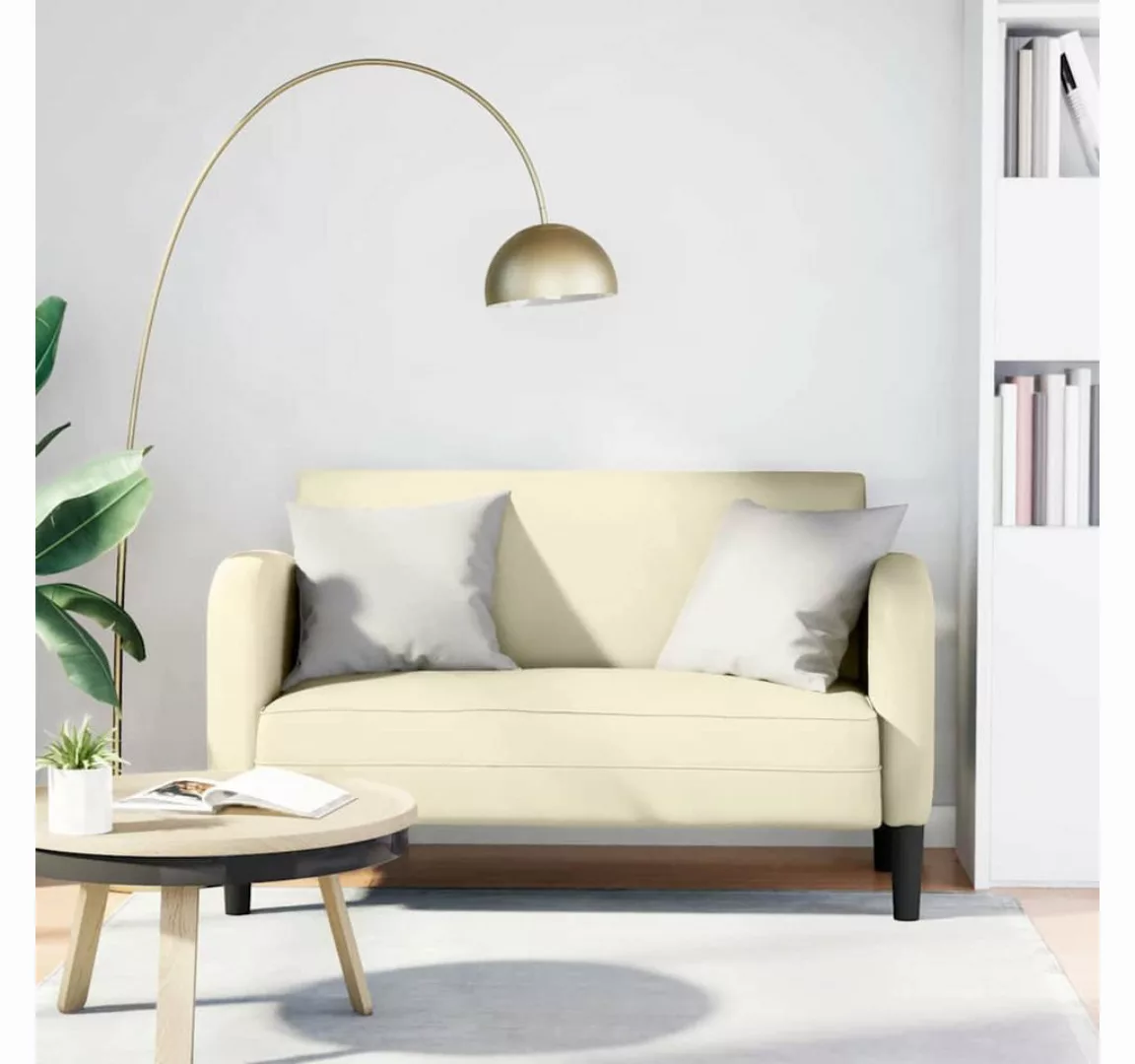 vidaXL Sofa, Zweisitzer-Sofa Creme 110 cm Kunstleder günstig online kaufen