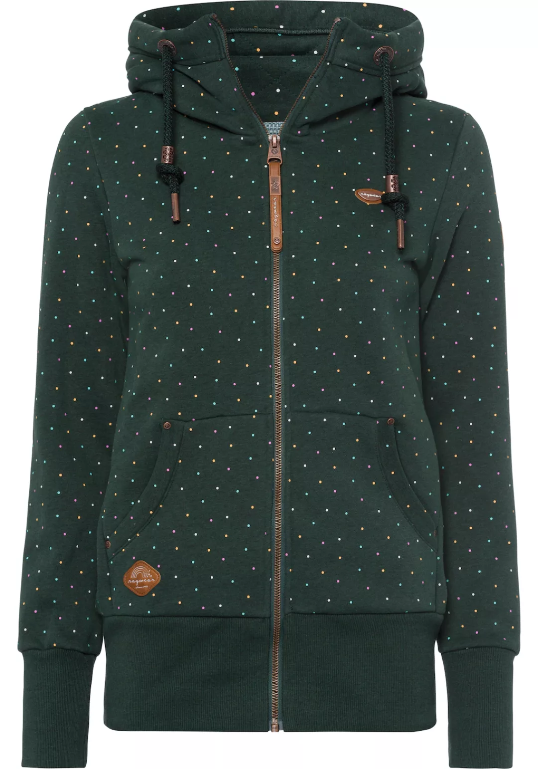 Ragwear Kapuzensweatjacke "NESKA DOTS MULTICOLOR ZIP O", Longsleeve Jacke i günstig online kaufen