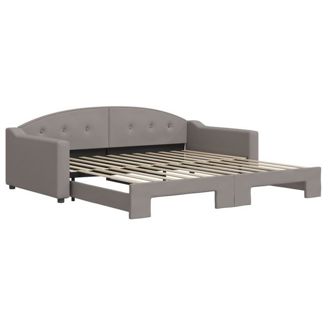 vidaXL Gästebett Gästebett Tagesbett Ausziehbar Taupe 100x200 cm Stoff Bett günstig online kaufen