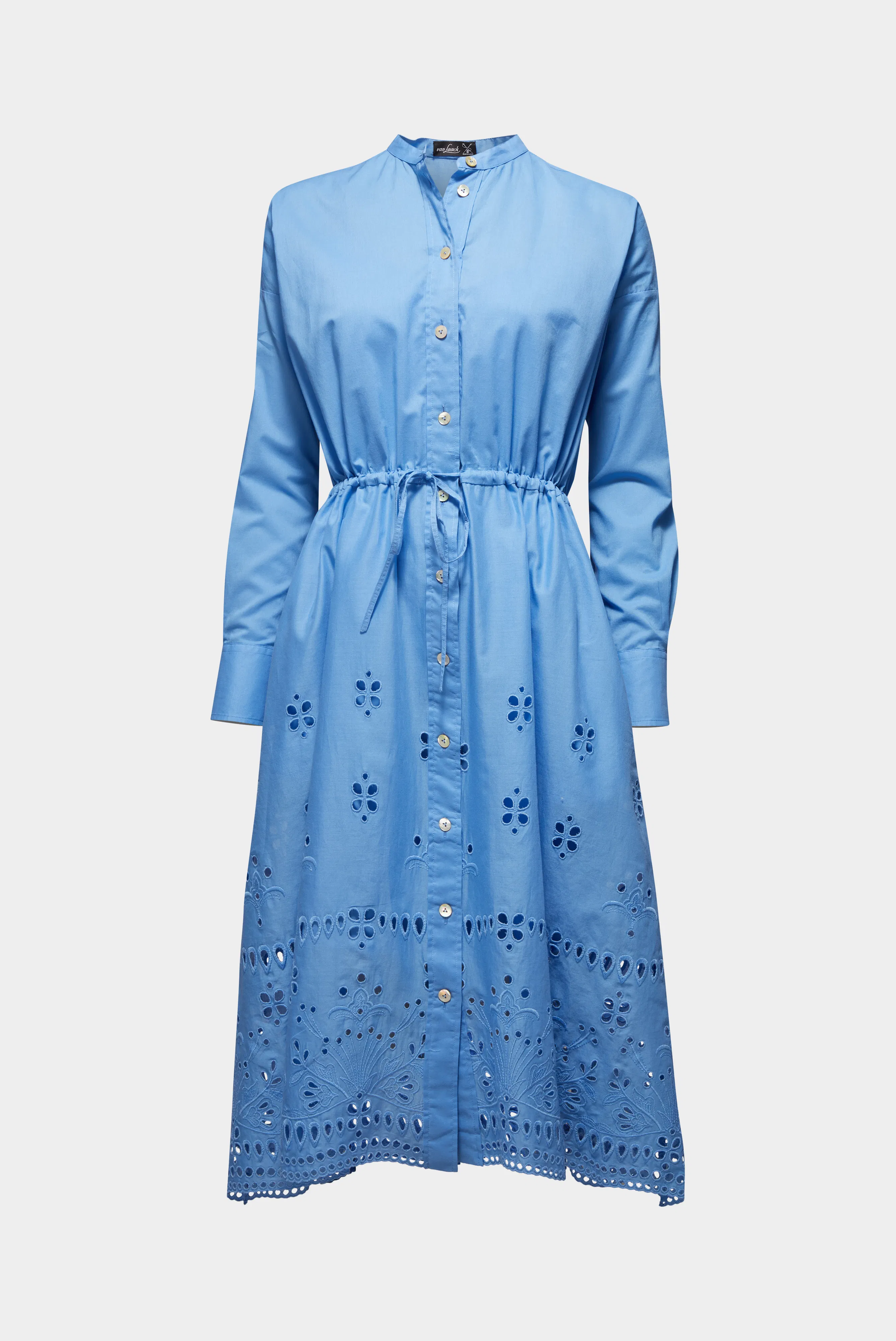Midi-Kleid mit Lochstickerei günstig online kaufen