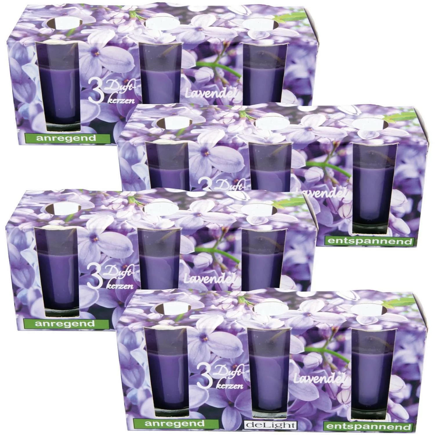 HS Candle Duftkerzen Classic 12er Pack Lavendel günstig online kaufen