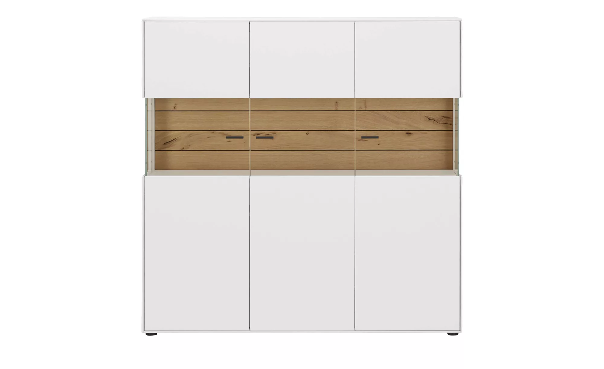 Jette Home Highboard  Como ¦ weiß ¦ Maße (cm): B: 139 H: 139 T: 38 Kommoden günstig online kaufen