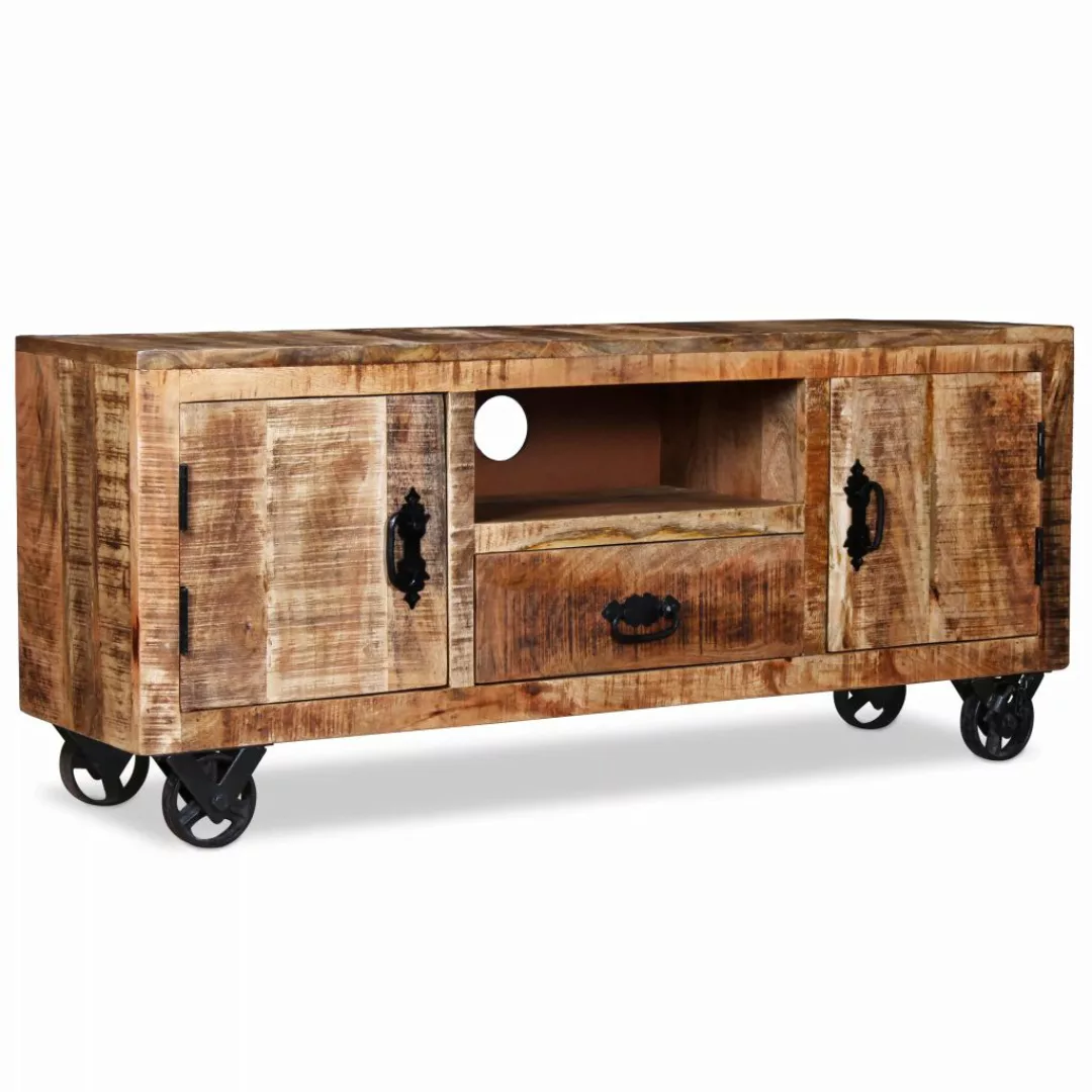 Tv-schrank Raues Mangoholz 120 X 30 X 50 Cm günstig online kaufen