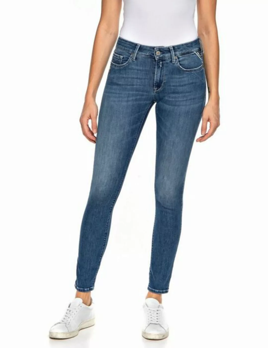 Replay Damen Jeans NEW LUZ - Skinny Fit - Blau- Medium Blue günstig online kaufen