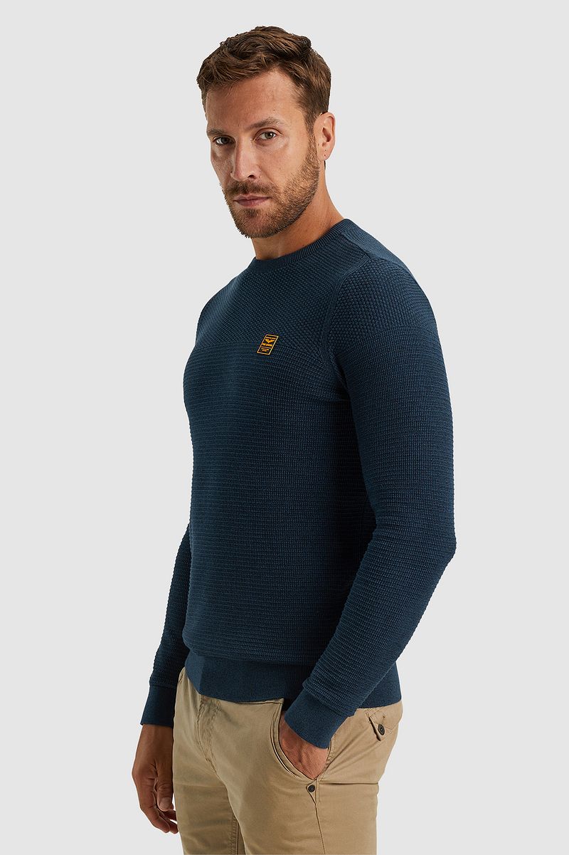 PME LEGEND Strickpullover - R-neck Cotton Mouline Pullover - Strickpullover günstig online kaufen