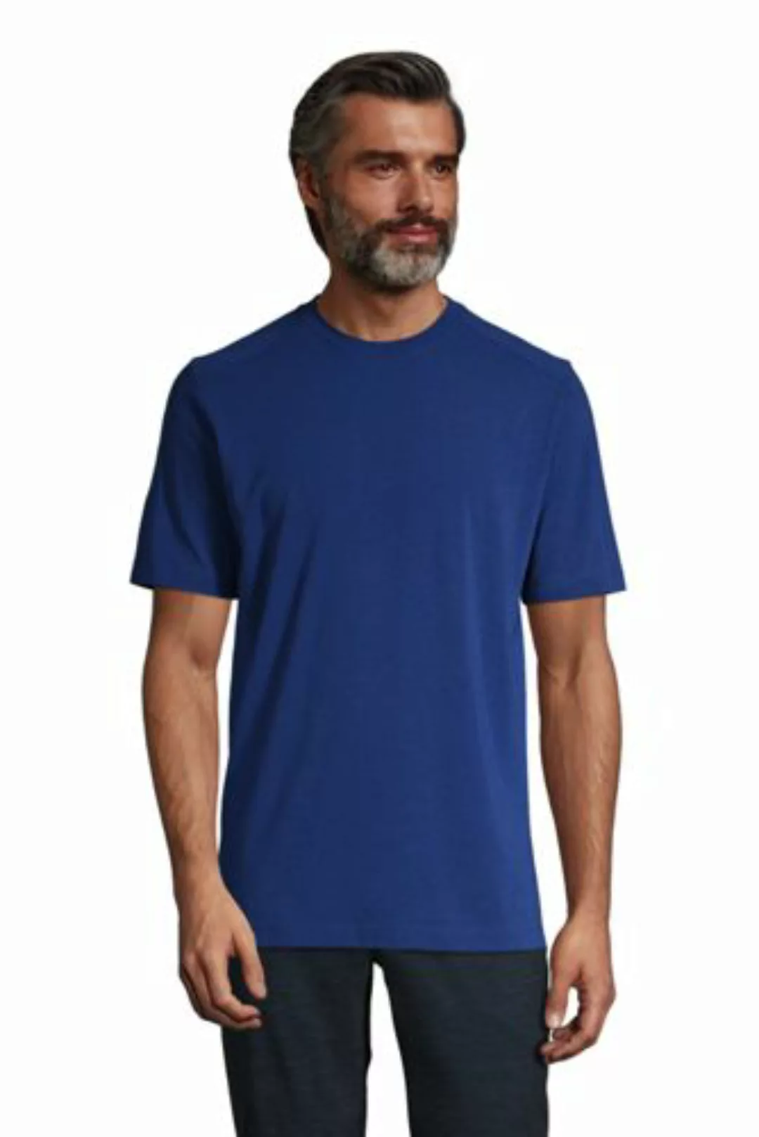 Performance T-Shirt, Herren, Größe: L Normal, Blau, Baumwoll-Mischung, by L günstig online kaufen