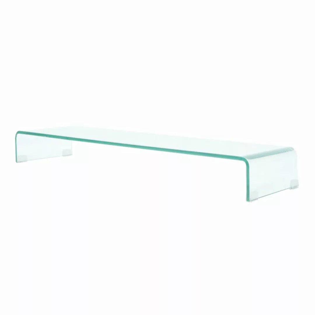 vidaXL TV-Schrank TV-Tisch Bildschirmerhöhung Glas Transparent 100x30x13 cm günstig online kaufen