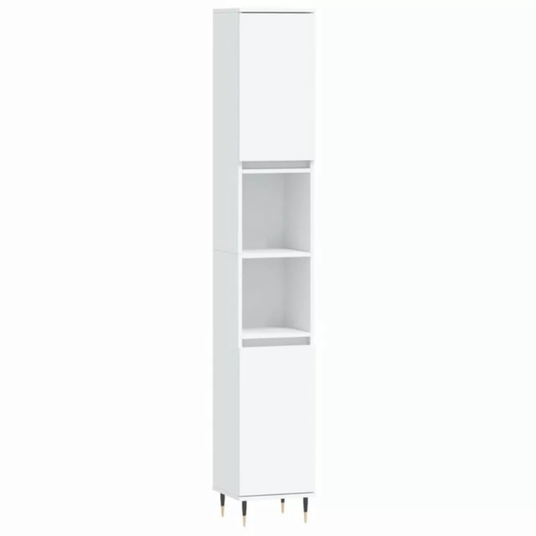 vidaXL Badezimmerspiegelschrank Badschrank Weiß 30x30x190 cm Holzwerkstoff günstig online kaufen