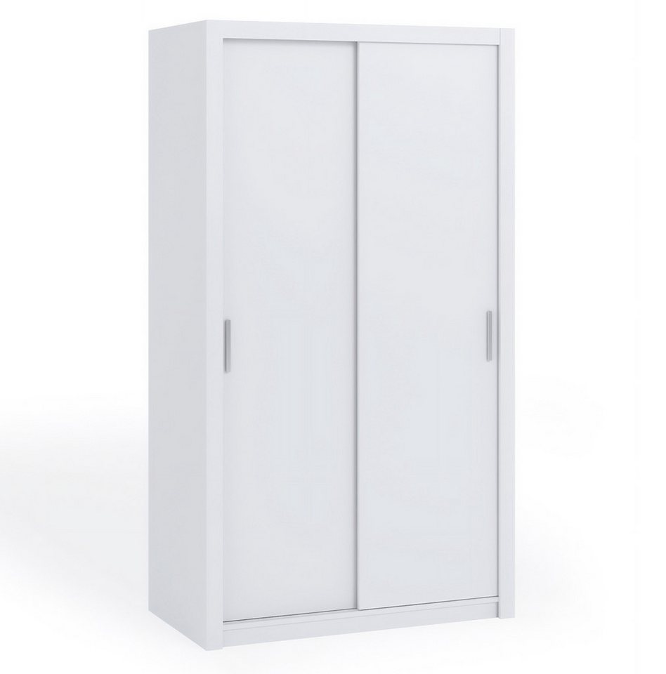 Furnix Kleiderschrank Berti, 2-türiger Schiebetürenschrank 120x215x62 cm 6 günstig online kaufen