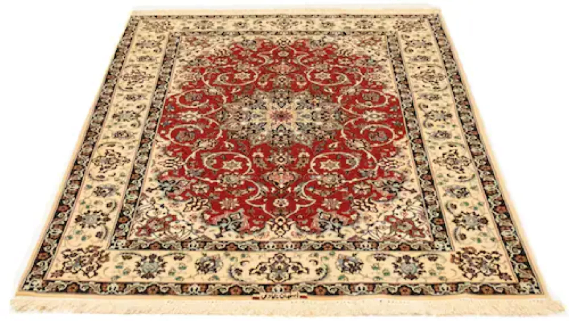 morgenland Teppich »Isfahan Teppich handgeknüpft rot«, rechteckig günstig online kaufen