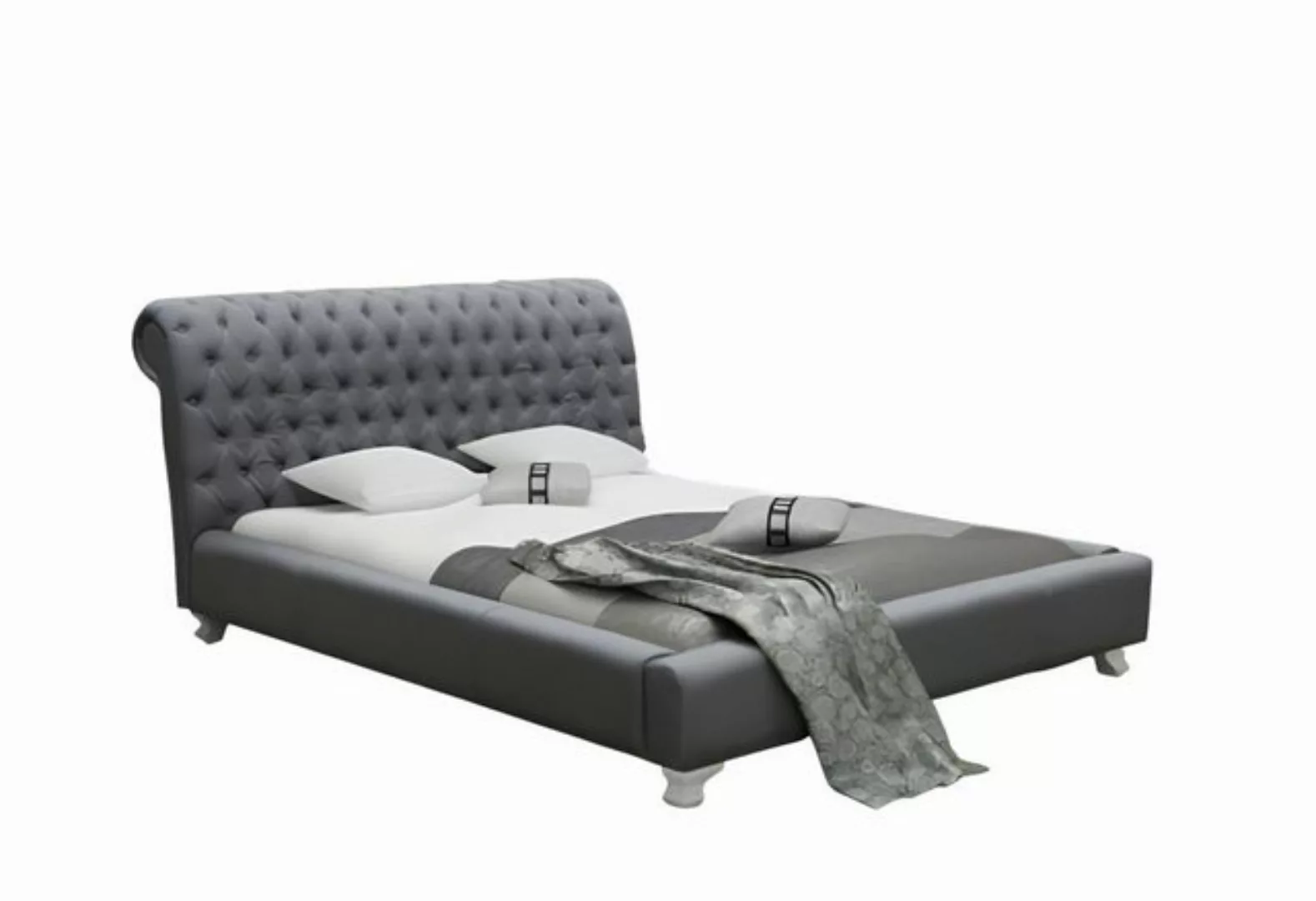 Xlmoebel Bett Neues Doppelbett für das Schlafzimmer aus Leder- und Textilpo günstig online kaufen