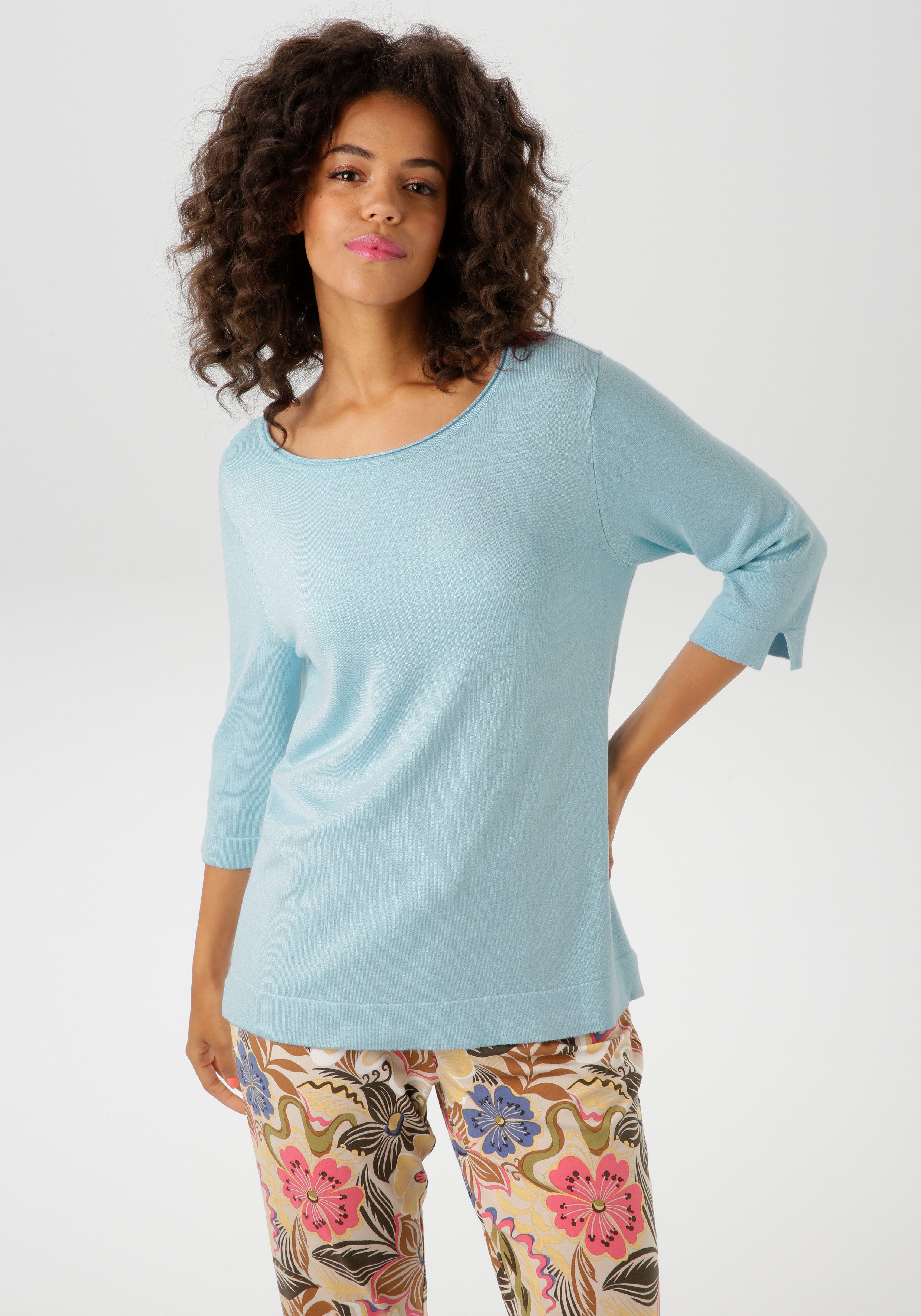 Aniston CASUAL Strickpullover mit kleinem Schlitz günstig online kaufen
