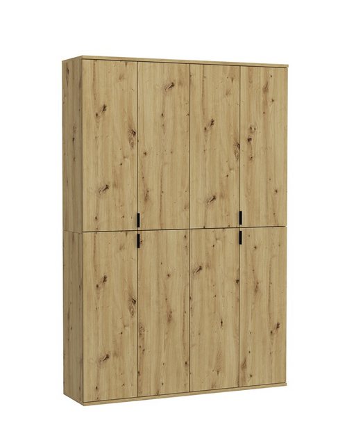 ebuy24 Kleiderschrank ProjektX Kleiderschrank 4+4-türig 8 Türen Eiche De (2 günstig online kaufen