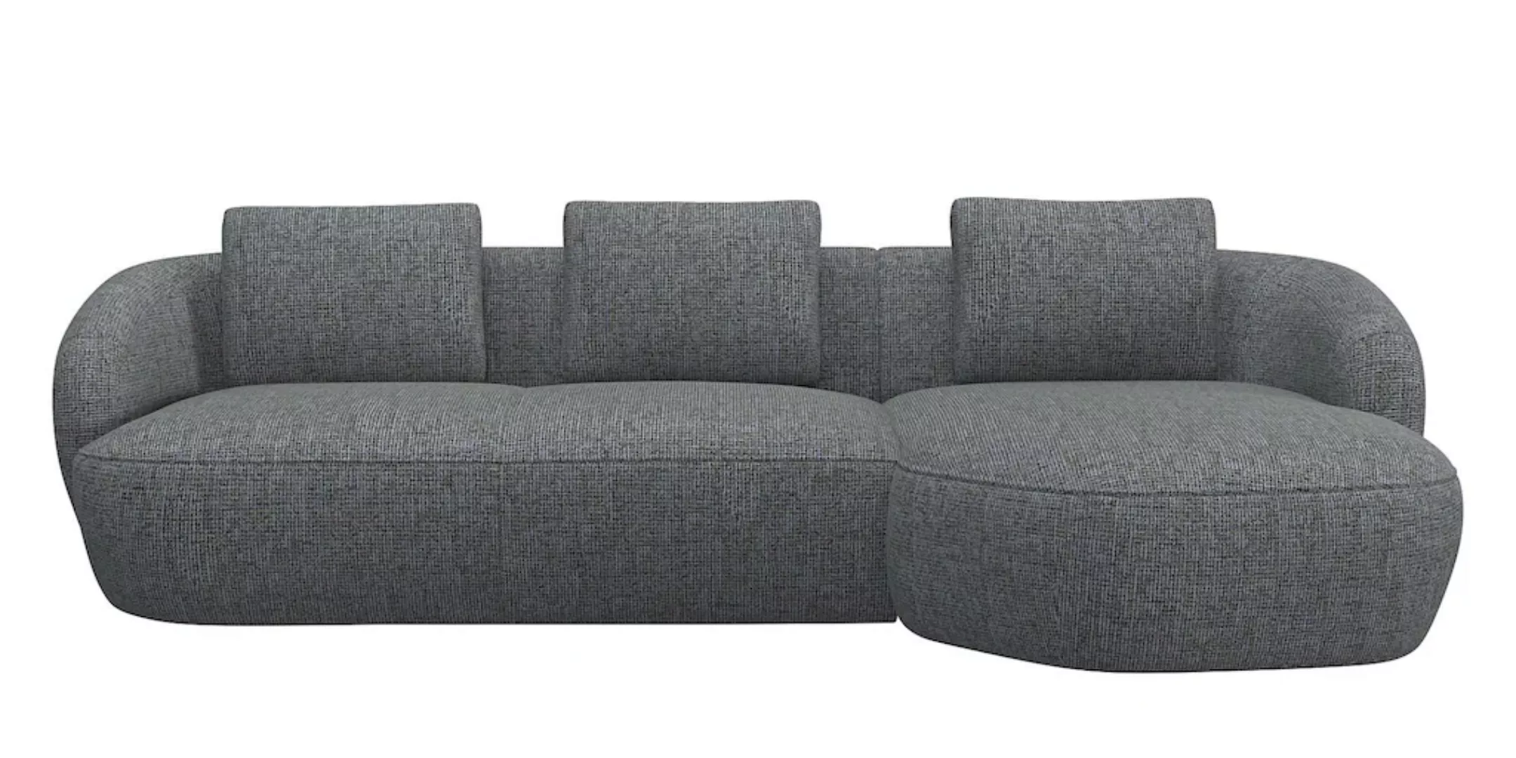 FLEXLUX Wohnlandschaft "Torino, rund, L-Form, Sofa-Ecke mit Recamiere, Long günstig online kaufen