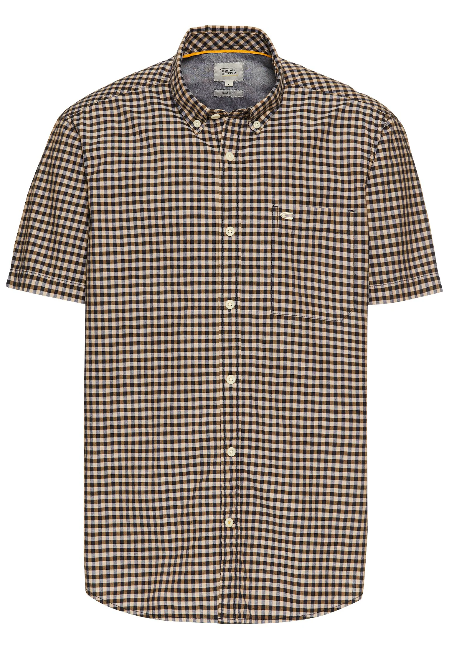camel active Kurzarmhemd, kariert, mit Button-Down-Kragen günstig online kaufen