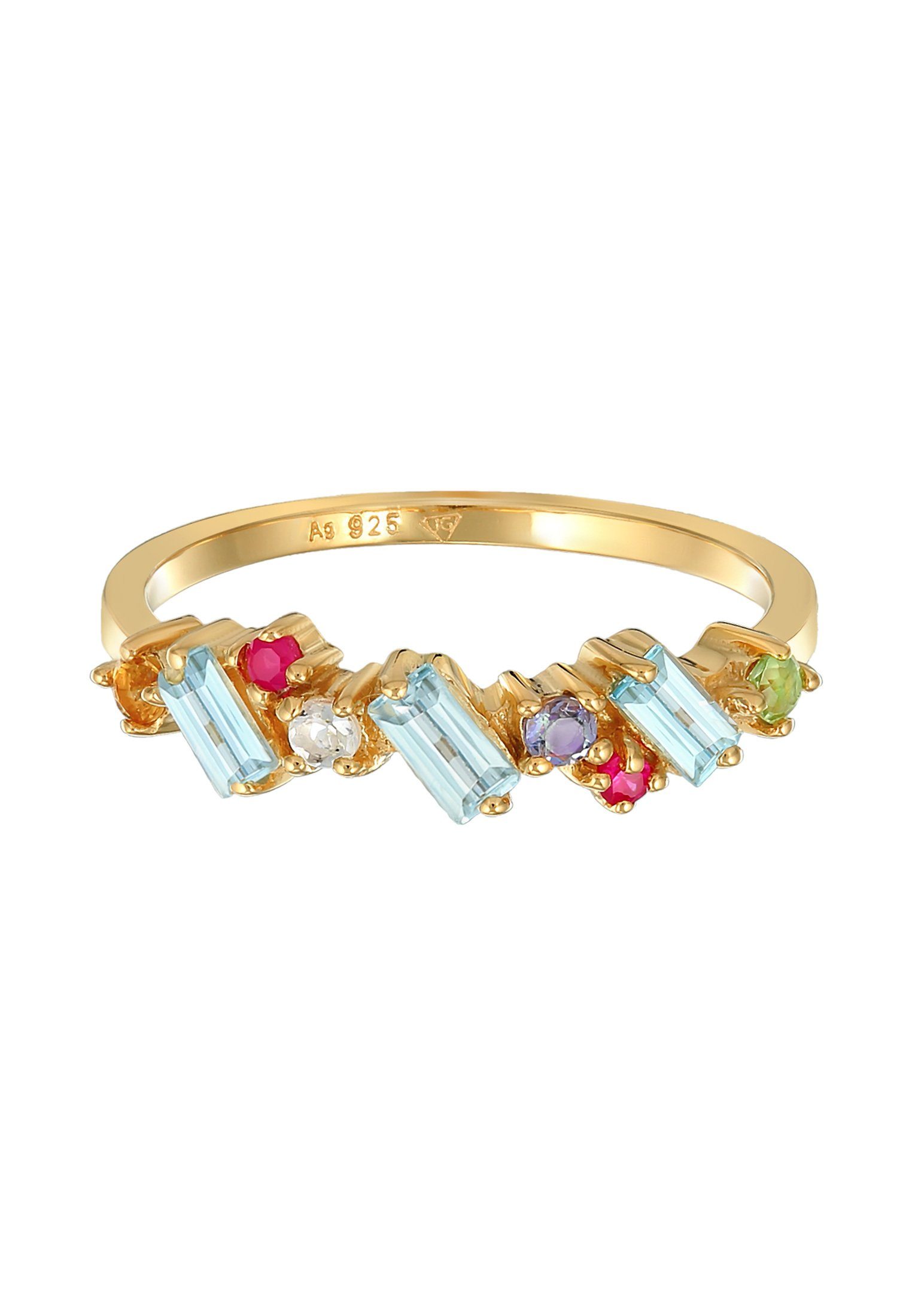 Elli Premium Fingerring Peridot Topas Mondstein günstig online kaufen