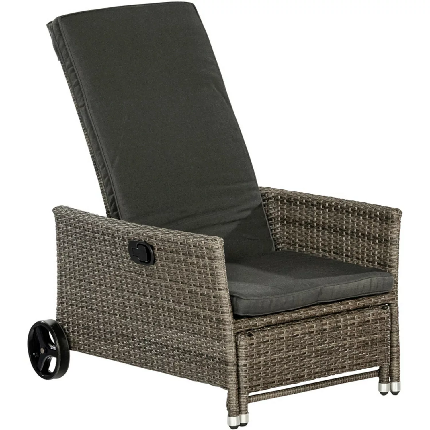 MERXX Gartensessel "Komfort Deckchair", (4-tlg.), Stahl/Kunststoff, inkl. A günstig online kaufen