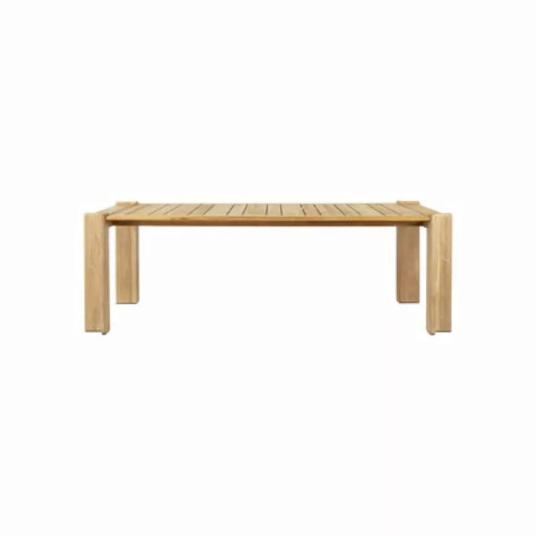 rechteckiger Tisch Atmosfera holz natur / 209 x 105 cm - 6 Personen / Teakh günstig online kaufen