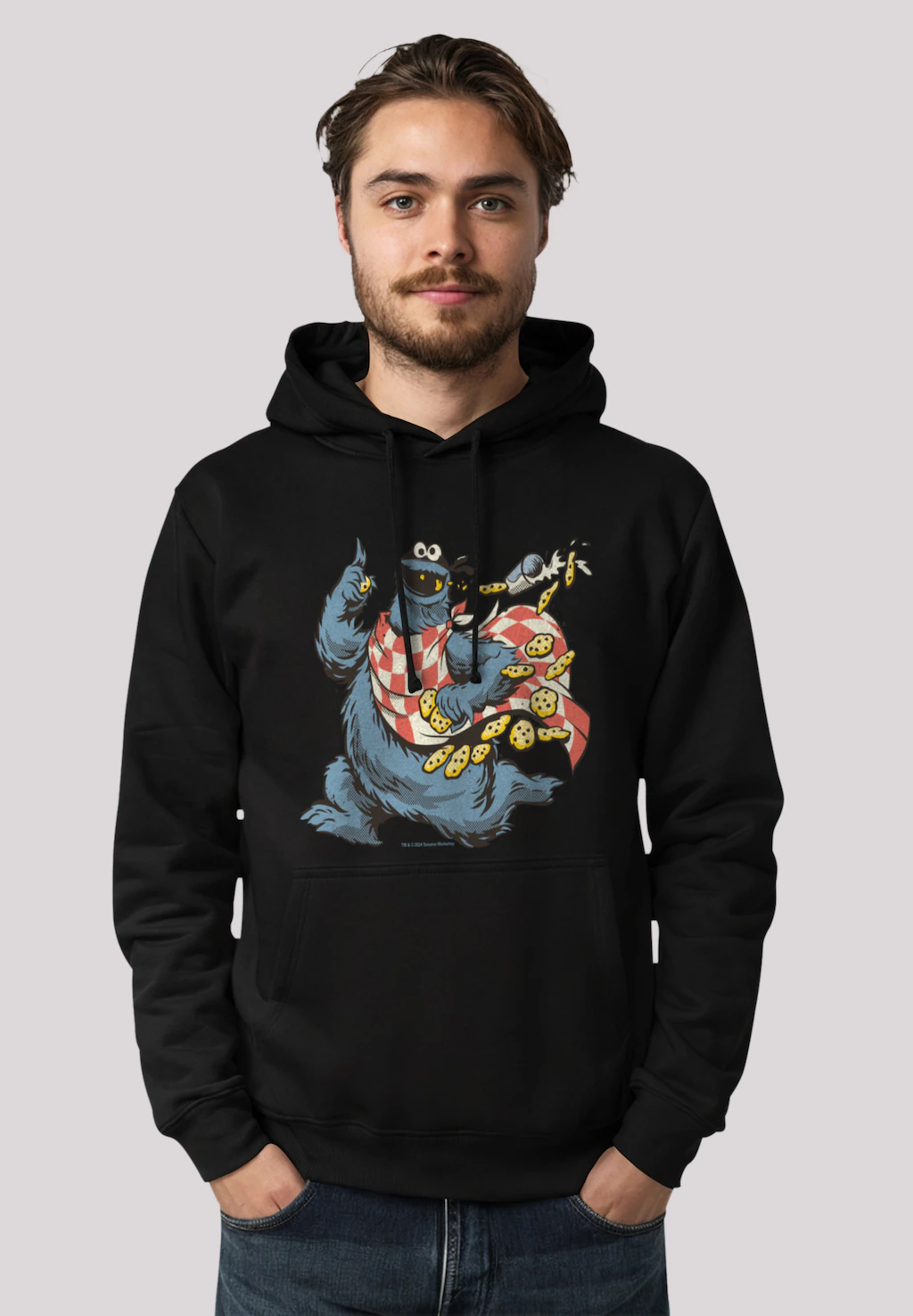 F4NT4STIC Kapuzenpullover "Sesamstraße Cookie Monster Thief", Premium Quali günstig online kaufen