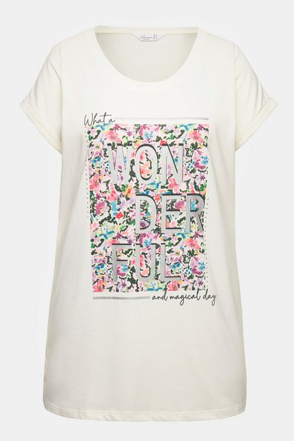 MIAMODA Rundhalsshirt T-Shirt oversized farbiger Print Rundhals günstig online kaufen