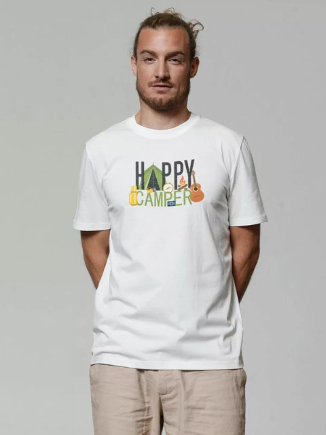 wat? Apparel Print-Shirt Happy Camper (1-tlg) günstig online kaufen