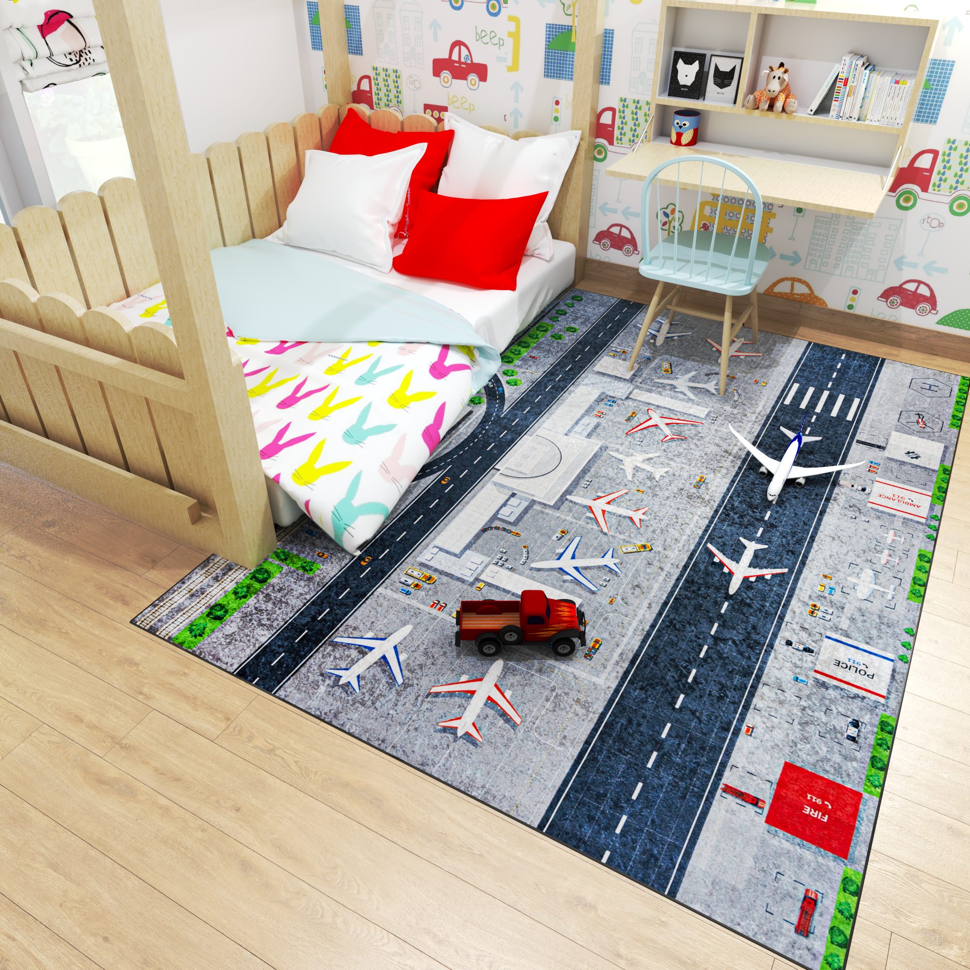 Mazovia Kinderteppich Kinderteppich Straßen Kinderzimmer, 80 günstig online kaufen