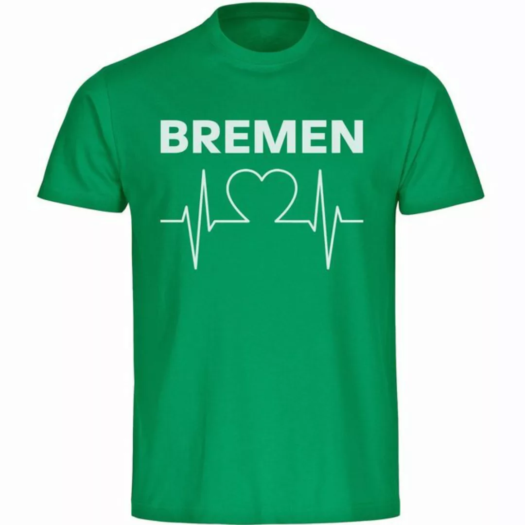 multifanshop T-Shirt Herren Bremen - Herzschlag - Männer günstig online kaufen