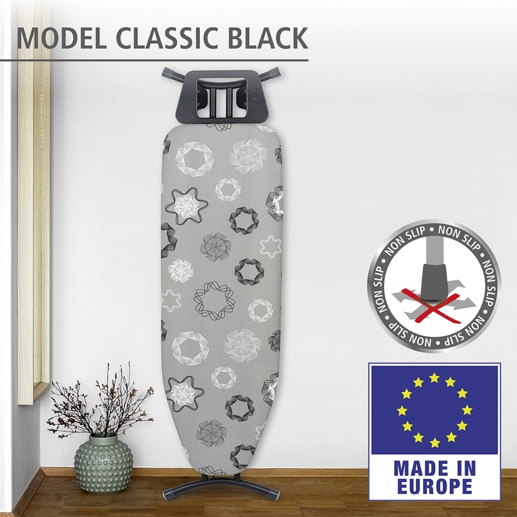 WENKO Bügelbrett »Modell Classic Black«, Bügelfläche 120 cmx38 cm, höhenver günstig online kaufen