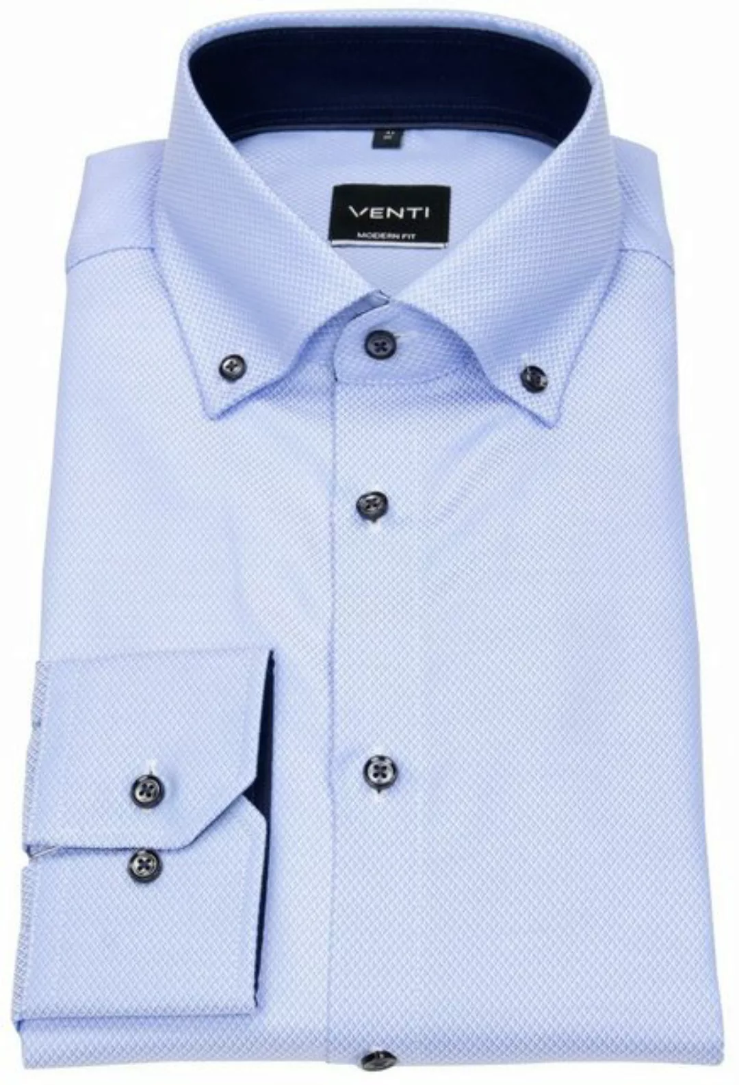 VENTI Langarmhemd Slim Fit leicht tailliert bügelfrei Button-Down-Kragen günstig online kaufen