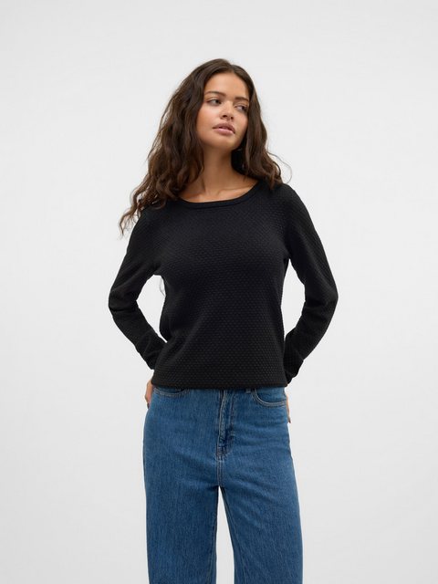 Vero Moda Rundhalspullover VMCARE SHINE LS O-NECK PULLOVER mit leichtem Gli günstig online kaufen