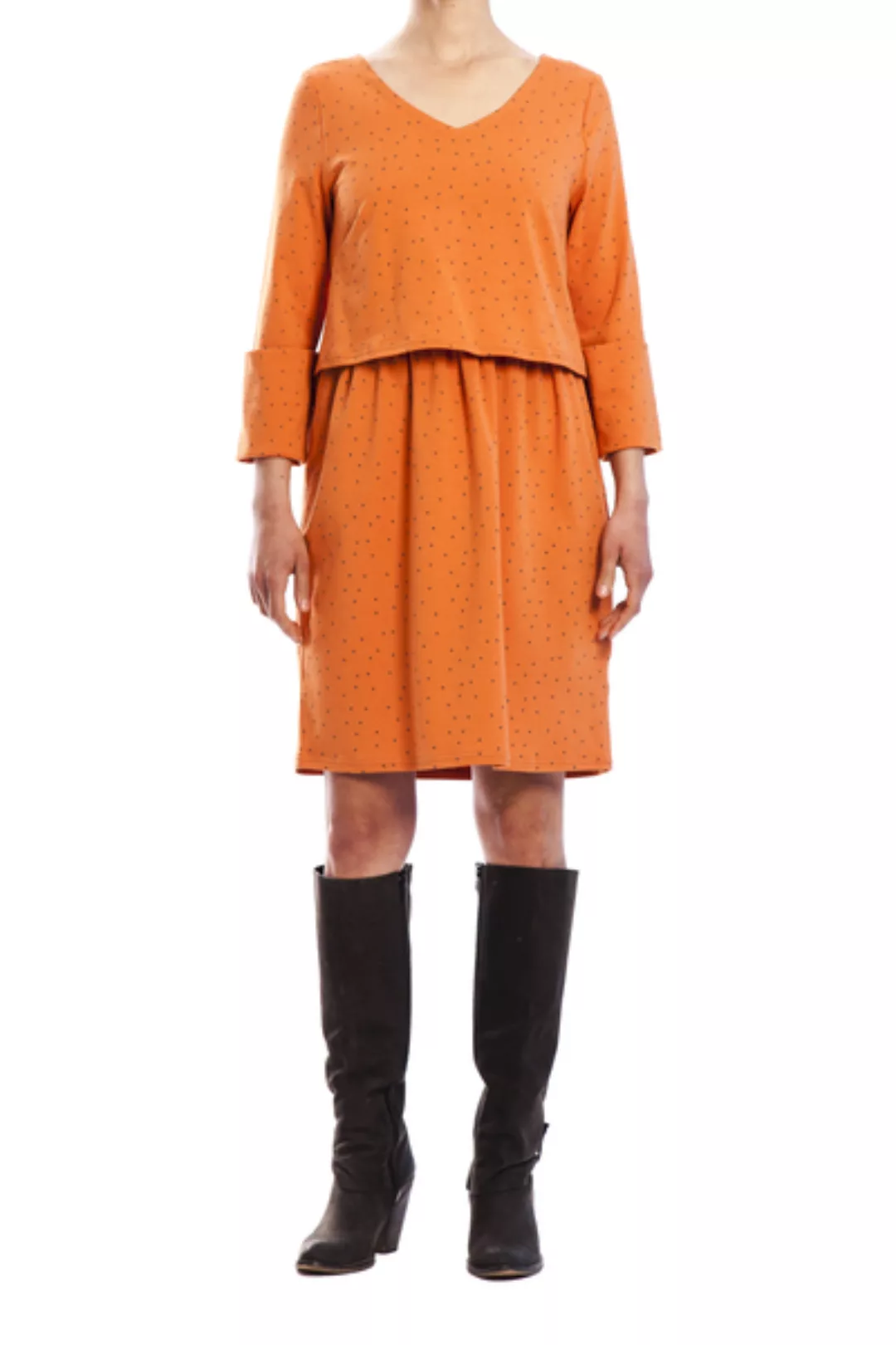 Kleid Orange Geblümt günstig online kaufen
