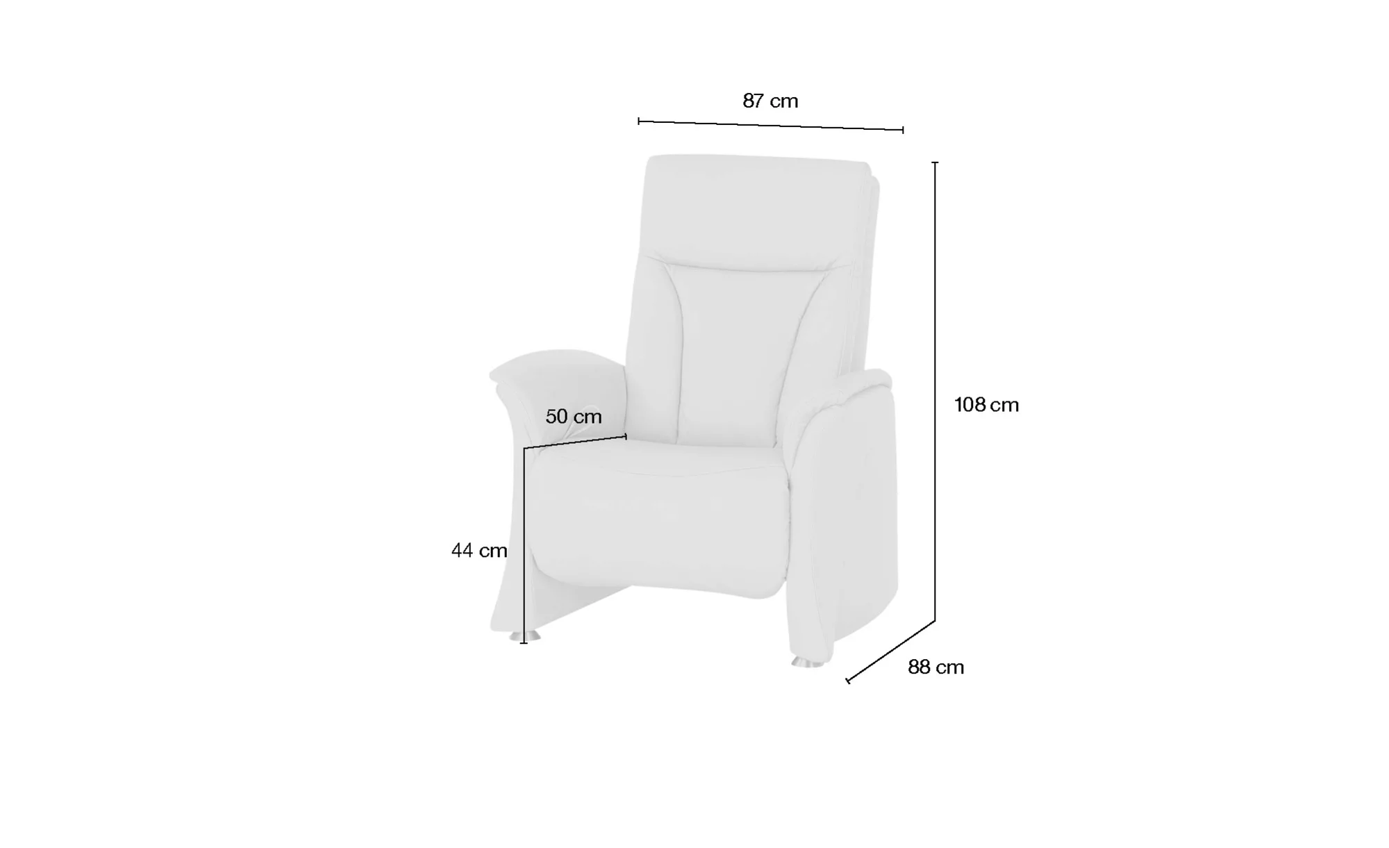 himolla Sessel mit Relaxfunktion  4010 ¦ creme ¦ Maße (cm): B: 87 H: 108 T: günstig online kaufen
