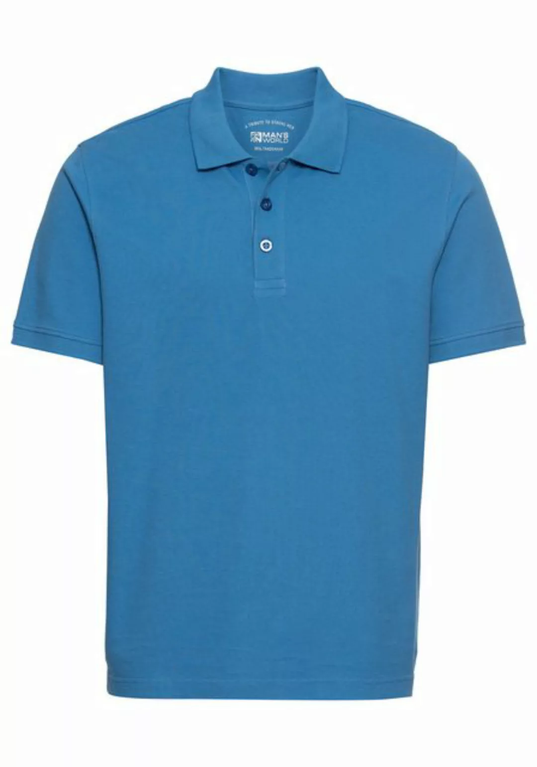 Man's World Poloshirt Kurzarm, lockere Passform, unifarben günstig online kaufen