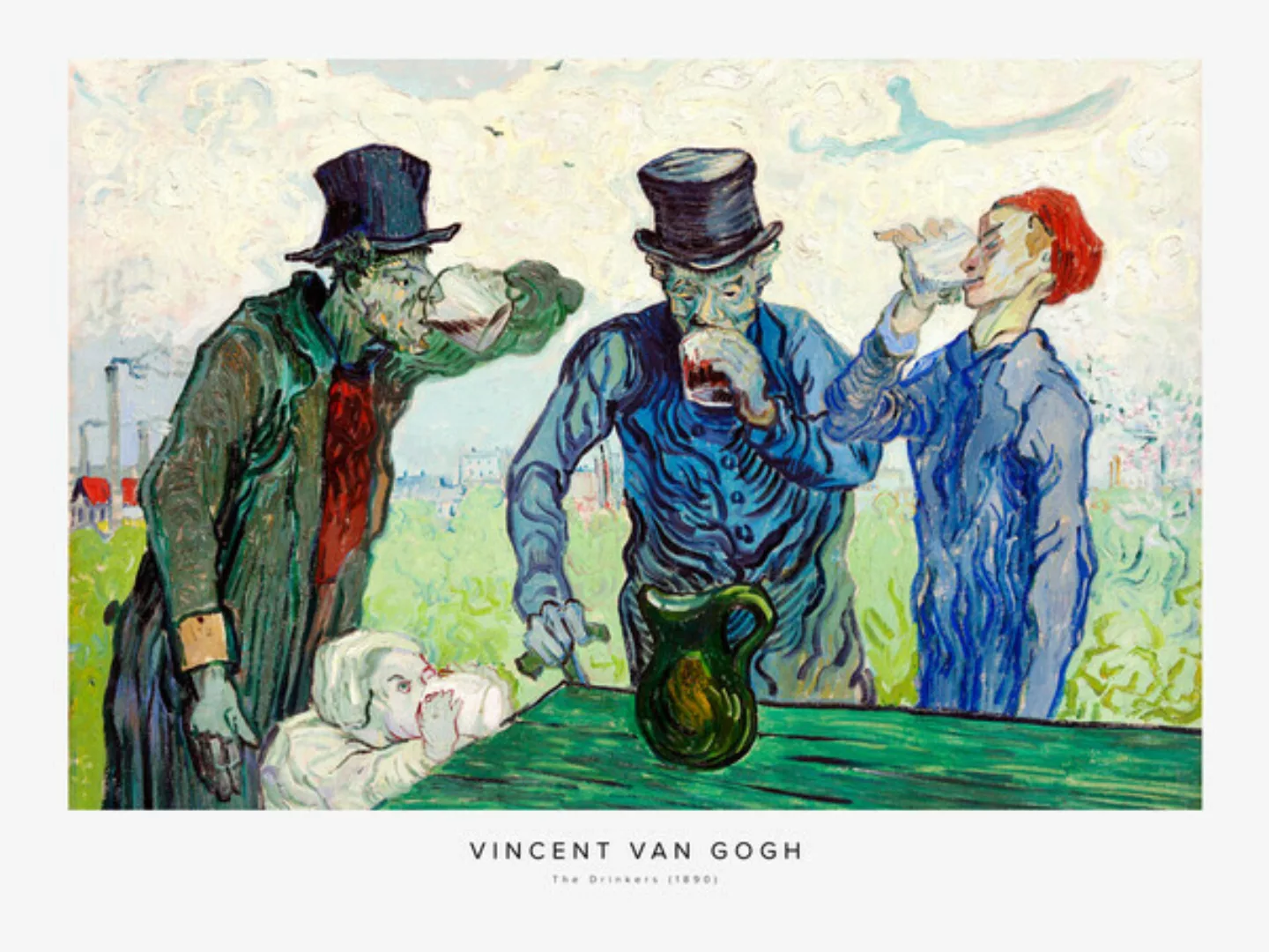 Poster / Leinwandbild - Vincent Van Gogh: Die Trinker günstig online kaufen