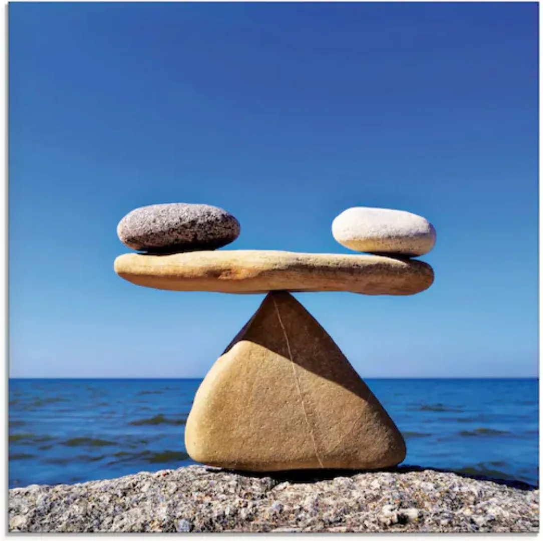 Artland Glasbild "Gleichgewicht - Steine Meer", Zen, (1 St.), in verschiede günstig online kaufen
