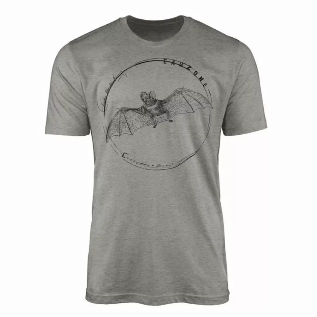 Sinus Art T-Shirt Evolution Herren T-Shirt Fledermaus günstig online kaufen