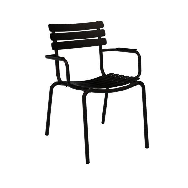 ALUA Outdoor Stuhl mit Armlehne Schwarz günstig online kaufen